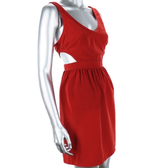 Ali & Kris Red Cut-Out Mini Dress - Picture 1 of 5